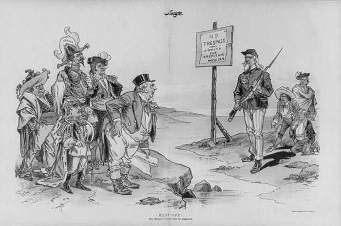 Uncle sam monroe doctrine cartoon meaning